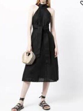 ACLER Women's Black Amber Halter Neck Dress Size 6